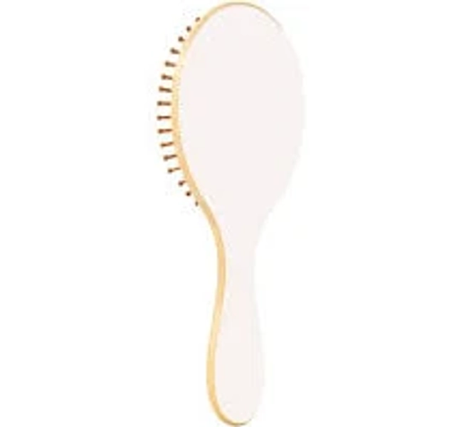 Ghost White Wood Hair Brush with Rubber Cushion, Hair Detangler Brush, Hair Brush Wood