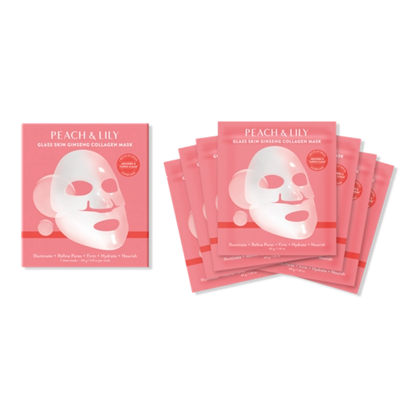 Glass Skin Ginseng Collagen Mask - 7 ct