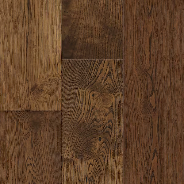 Sure+ Gingerbread Oak White Oak 1/4 in. T x 6.5 in. W Click Lock Wire Brushed Engineered Hardwood Flooring (21.7 sq.ft./case) 13S5WO6D061WG
