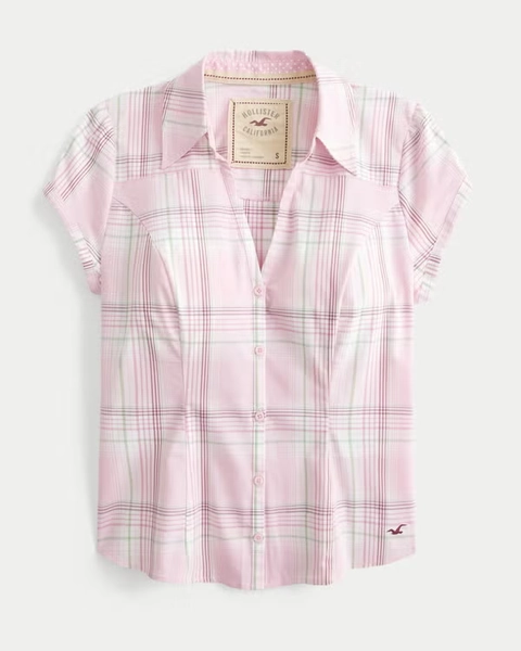 Short-Sleeve Button-Through Shirt