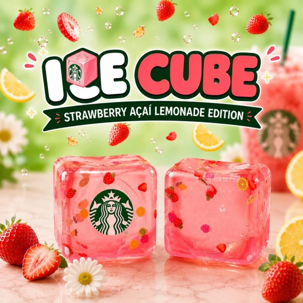 Pink Strawberry Acai Lemonade Squishy Ice Cube | Fruit Drink Inspired Fidget Toy Gift - Etsy