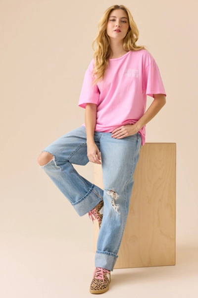 
        Faith Over Fear Beach Tee in Pink | Altar'd State
    