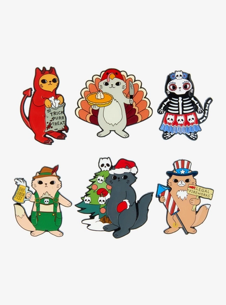 Horror Cats Holidays Blind Bag Enamel Pin