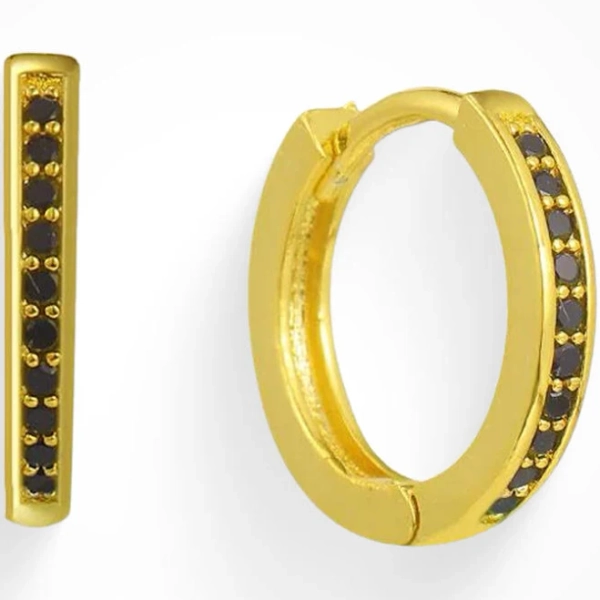 18K Gold Waterproof Eternity Earrings