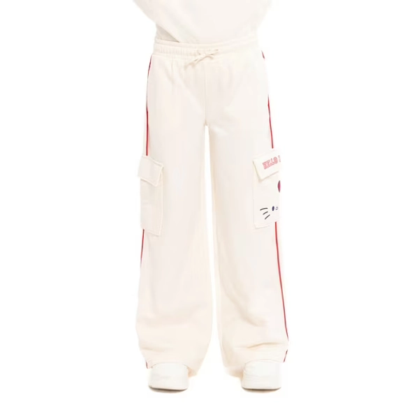 Wonder Nation Hello Kitty Girls Graphic Fleece Cargo Pants, Sizes 4-18