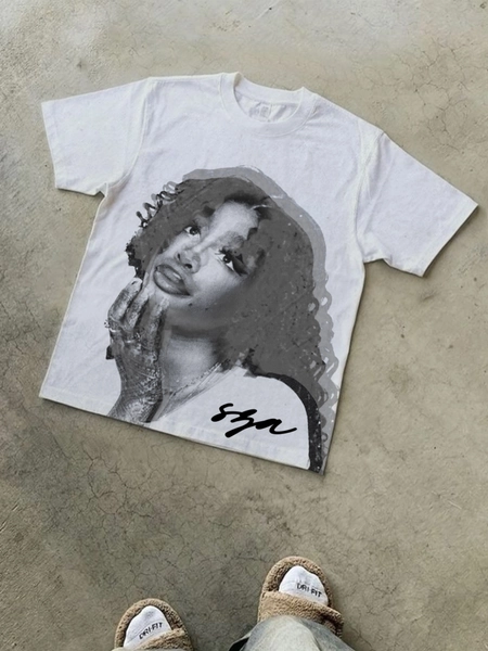 Vintage Sza Graphic Cotton T-shirt