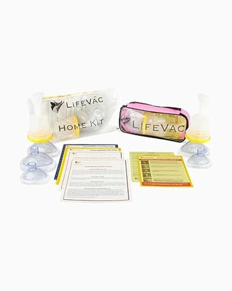 LifeVac - Choking Rescue Device Home Kit for Adult and Children First Aid Kit, Portable Choking Rescue Device, First Aid Choking Device, Home and Travel Combo Kits (Pink) Perfect for Baby Sho