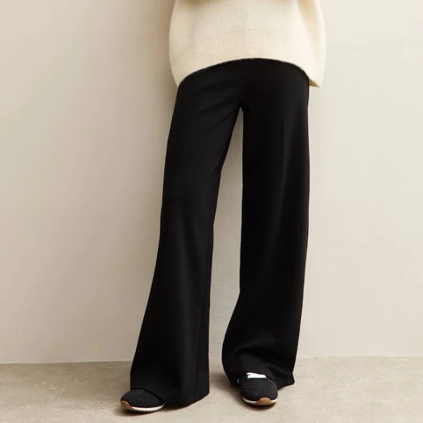 New Look Women's Elasticated Waist Wide Leg Trousers