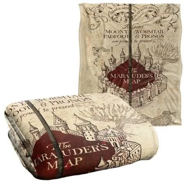 Harry Potter Marauder's Map Officially Licensed Silky Touch Super Soft Throw Blanket