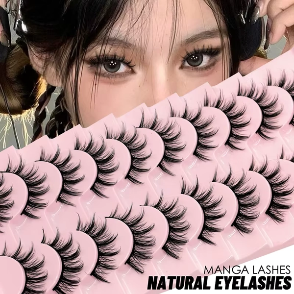 GROINNEYA 5/10 Pairs Natural False Eyelashes Manga Lashes 3d Faux Mink Lashes Soft Winged Natural Realistic Eyelash Extension - AliExpress 66