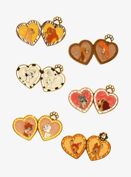 Loungefly Disney Animals Heart Locket Blind Box Enamel Pin Hot Topic Exclusive