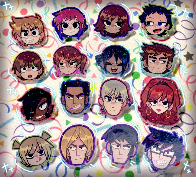 SCOTT PILGRIM || Holographic Acrylic Pin