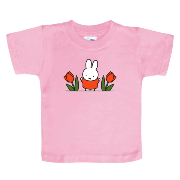 t-shirt nijntje tulpen roze maat L