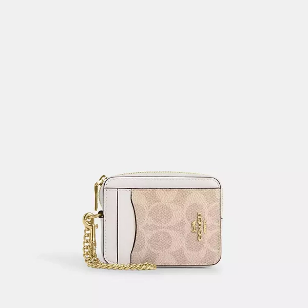 Zip Card Case In Signature Canvas