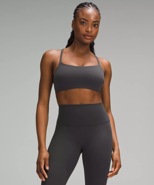 Wunder Train Strappy Racer Bra *Light Support, C/D Cup - Graphite Grey - 6