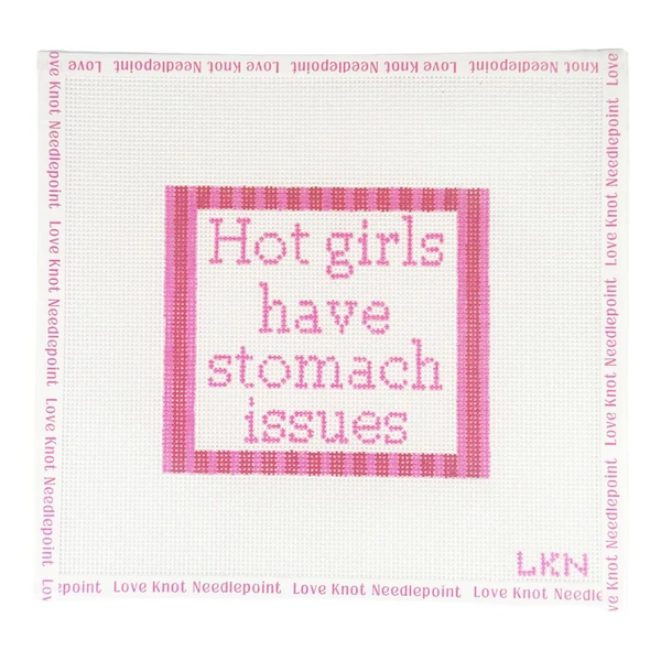 Hot Girls Have Stomach Issues Needlepoint Canvas