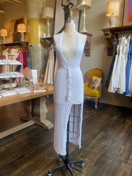 Santana Halter Crochet Dress | Bridge Boutique