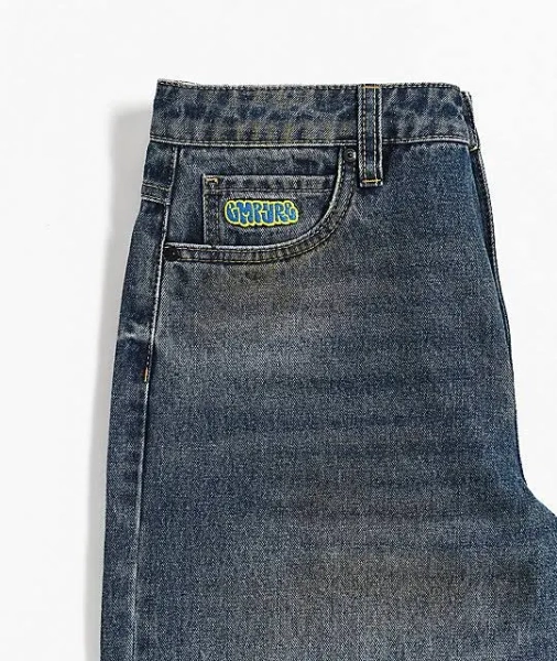 Empyre Kids Horse Power Blue Wash Ultra Wide Skate Jeans