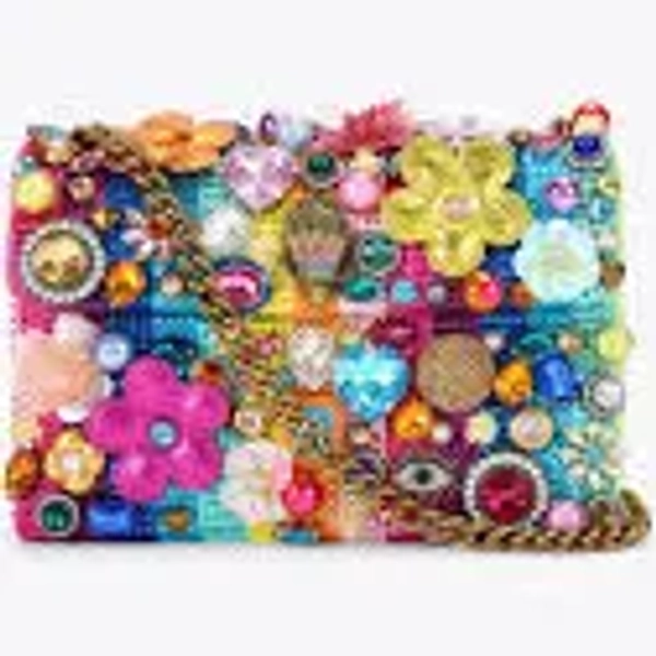 Kurt Geiger London Crystal Embellished Kensington Tutti Frutti Bag