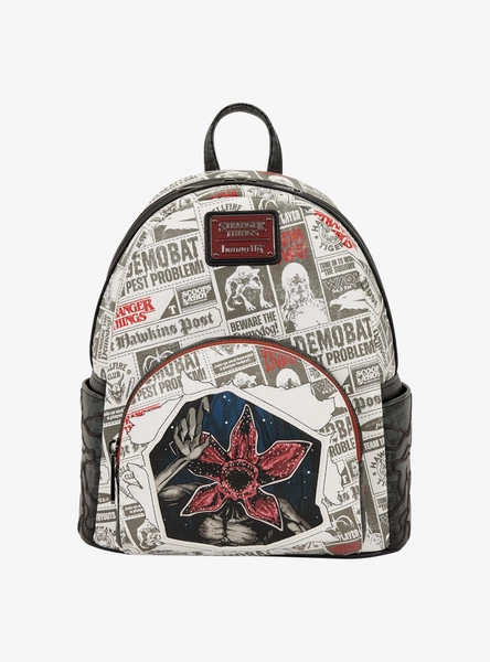Loungefly Stranger Things Demogoron Newspaper Allover Print Mini Backpack