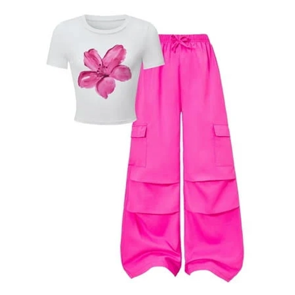 Tween Girls 2 Piece Trendy Cargo Pants Set