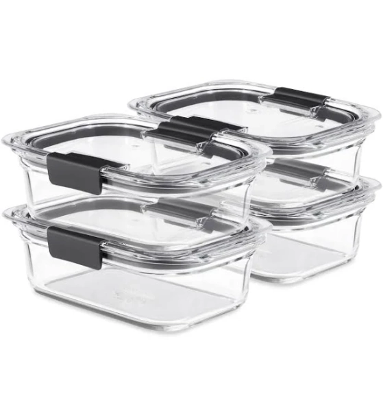 Rubbermaid Brilliance Glass Food Storage Containers Set of 4