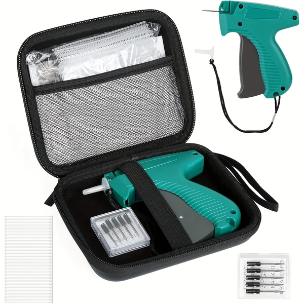 Tagging Gun for Clothing with Hard Case, Standard Retail Price Tag Attacher Gun Kit for Clothes Labeler with 6 Needles, 1000pcs 1" Barbs Fasteners for Store Warehouse Consignment Garage Yard Deal