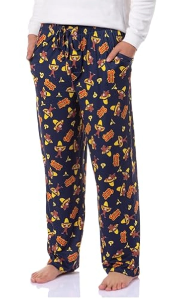 Curious George Men's Yellow Hat Sleep Tossed Print Pajama Pants for Adults (Small)