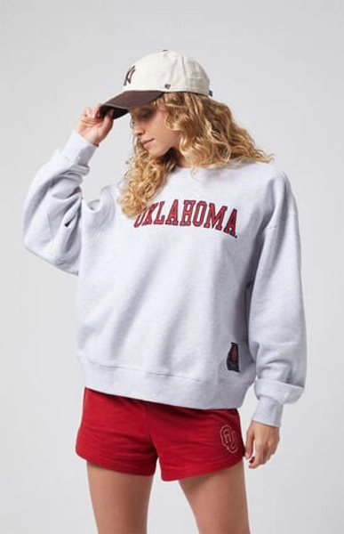 WILD COLLECTIVE x Pacsun University of Oklahoma Applique Crew Neck Oversized Sweatshirt | PacSun