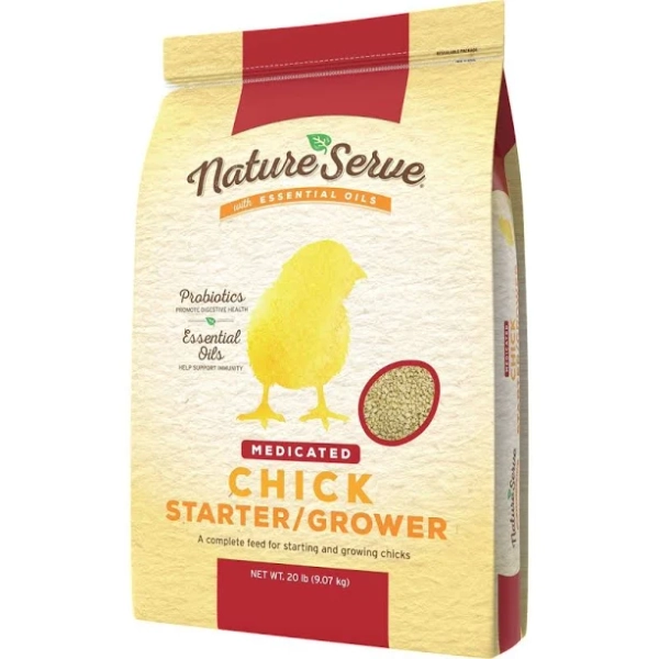 NatureServe Medicated Chick Starter and Grower Feed