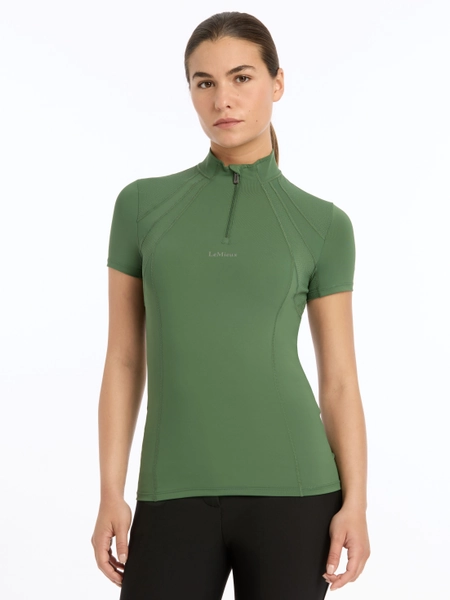 Mia Mesh Short Sleeve Base Layer Hunter Green