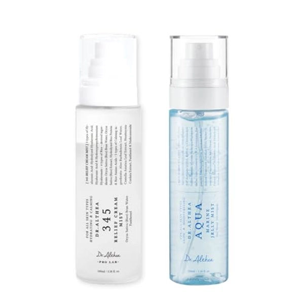 Dr.Althea Relief & Glow Mist Duo | Lightweight, Ultra-Fine Facial Mist Spray Set | Soothing & Hyration for Glass Skin | Vegan Korean Skincare, 3.38 fl.oz