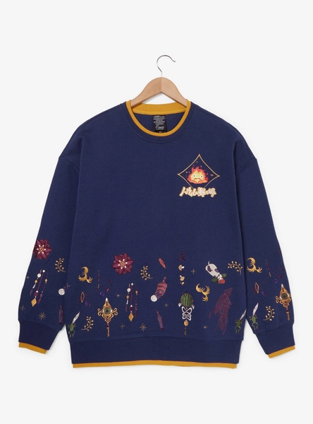 Her Universe Studio Ghibli® Howl's Moving Castle Embroidered Icons Crewneck - BoxLunch Exclusive