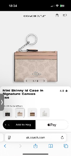 Coach card holder 