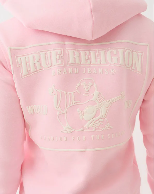   BIG T STITCH LOGO ZIP HOODIE - pink | True Religion  