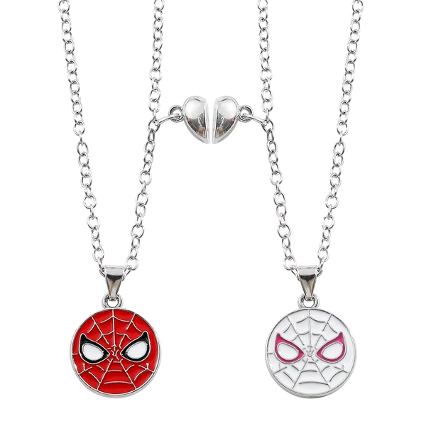 2pcs Marvel Superhero Spiderman Necklace for Best Friend Bff or Couple Necklace for Neck Accessories Gifts - AliExpress 