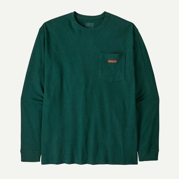 M's Long-Sleeved Work Pocket T-Shirt - Cascade Green