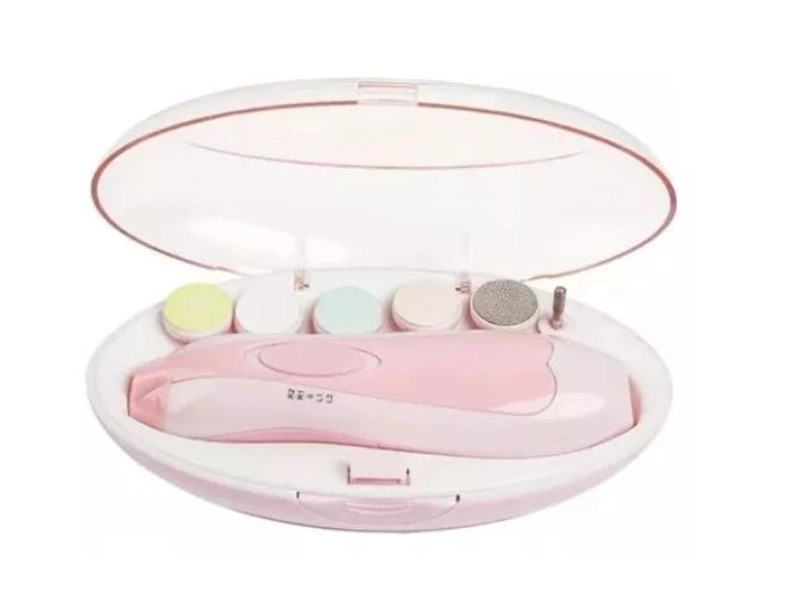Corta Uñas Para Bebés Y Niños Lima Eléctrica Pulidor ROSA"