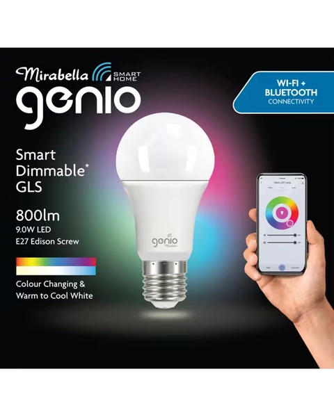Mirabella Genio Wi-Fi 9W LED Dimmable Globe Bulb - No Colour - One Size