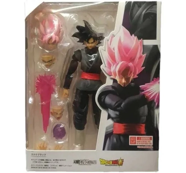 New Dragon Ball Shf Black Goku Saiyan Zamasu Pink-Jointed Action Figure Model Figurine Anime
