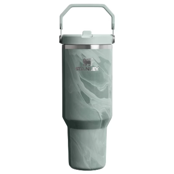 Stanley 40 oz Stainless Steel Ice Flow Flip Straw Tumbler Agate Calacatta