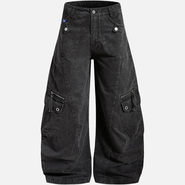 Aelfric Eden Multi Pocket Baggy Barrel Jeans