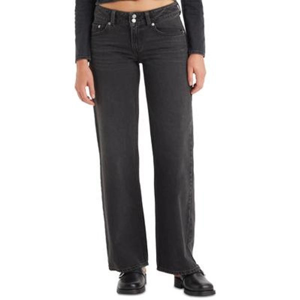 Levi's Women's Super-Low Double-Button Relaxed-Fit Denim Jean - Mic Dropped