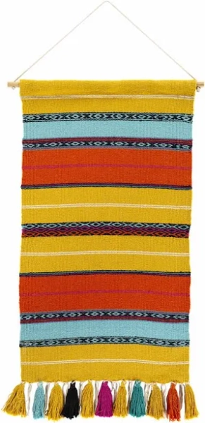 Boutique Rugs Ligaya Colorful Striped Bohemian Wall Hanging