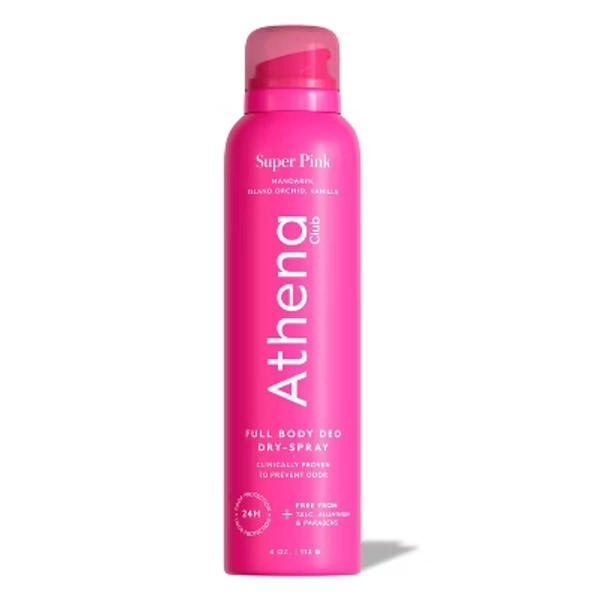 Athena Club Dry Touch Deo Body Spray Super Pink - 4oz
