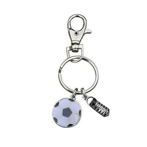 Infinity Collection Stainless Steel Soccer Keychain