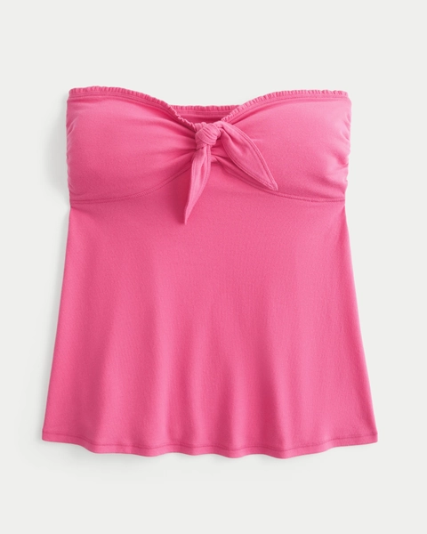 Easy Strapless Tie-bust Babydoll Top