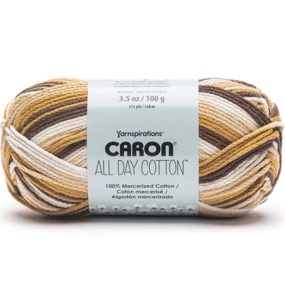 Caron All Day Cotton Prints Crochet Yarn