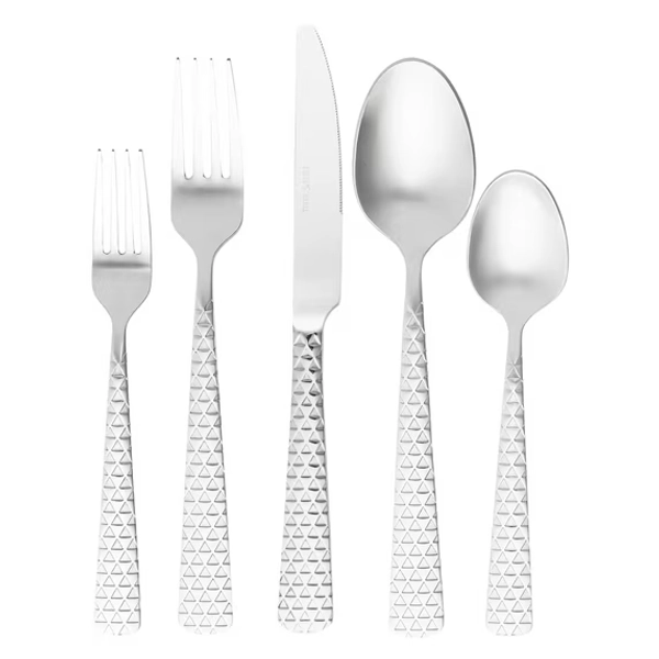 Thyme & Table Medallion 20-Piece Stainless Steel Flatware Set, Service for 4