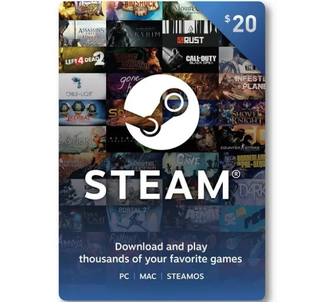 Valve Steam Wallet Gift Card